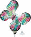 Teal & Pink Butterfly Mini Foil Balloon