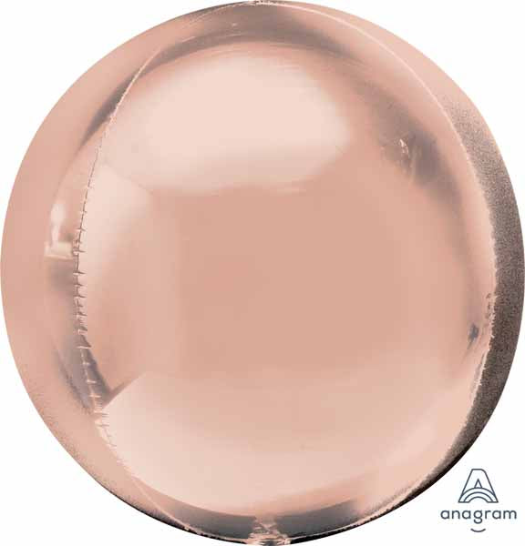 Jumbo Rose Gold Orbz Foil Balloon, 21 Inch