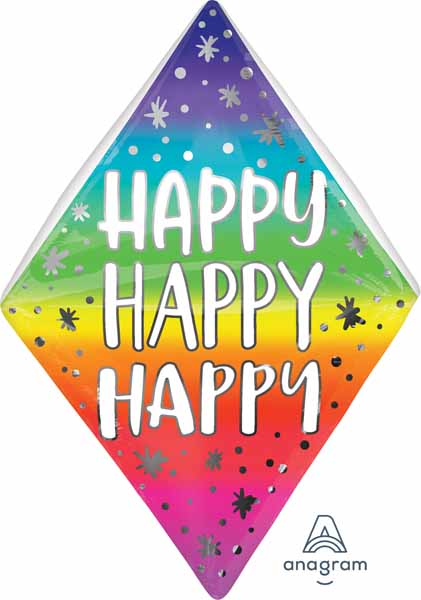 Happy Happy Happy It's Your Day Anglez Foil Balloon