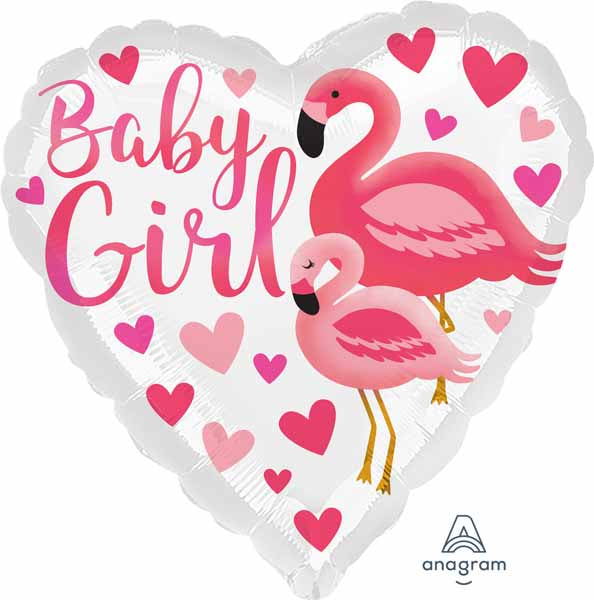Flamingo Baby Girl 18 Inch Foil Balloon
