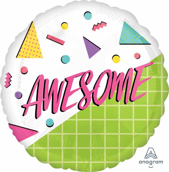 Awesome Party 18-Inch Round Foil Balloon