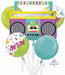 Awesome Party Boombox Foil Balloon Bouquet, 5 Piece