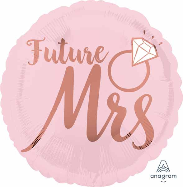 Blush Wedding 18" Round Foil Balloon