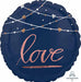 Navy Wedding Round Foil Balloon, 18 Inch