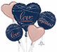 Navy Wedding Foil Balloon Bouquet