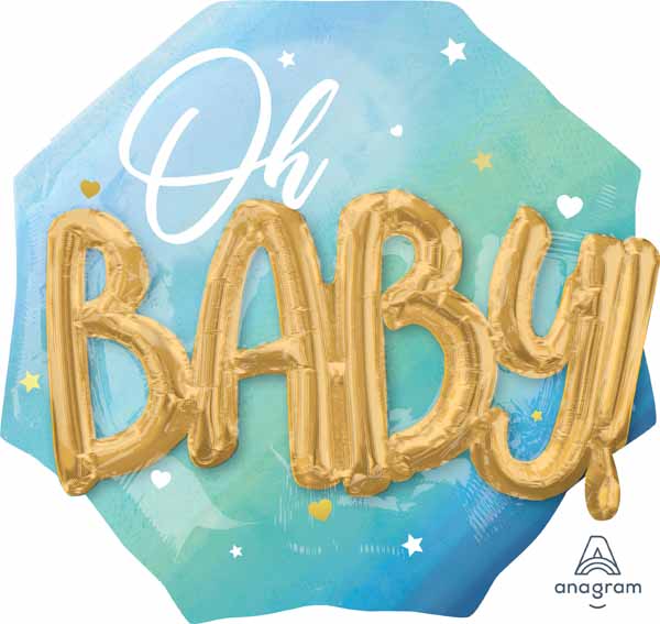 Blue Baby Boy Foil Balloon, 30 Inch
