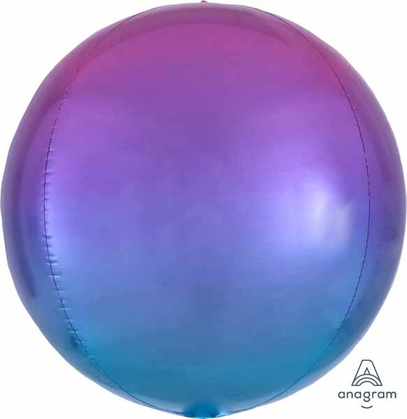 Pink & Blue Ombré Orbz Foil Balloon, 16 Inch