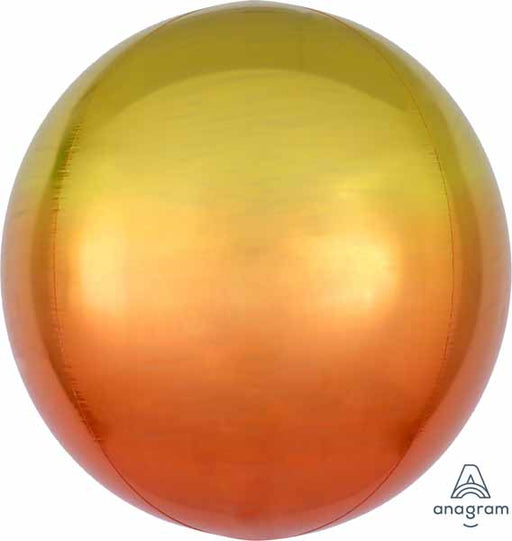 Yellow & Orange Ombre Orbz Foil Balloon, 16 Inch