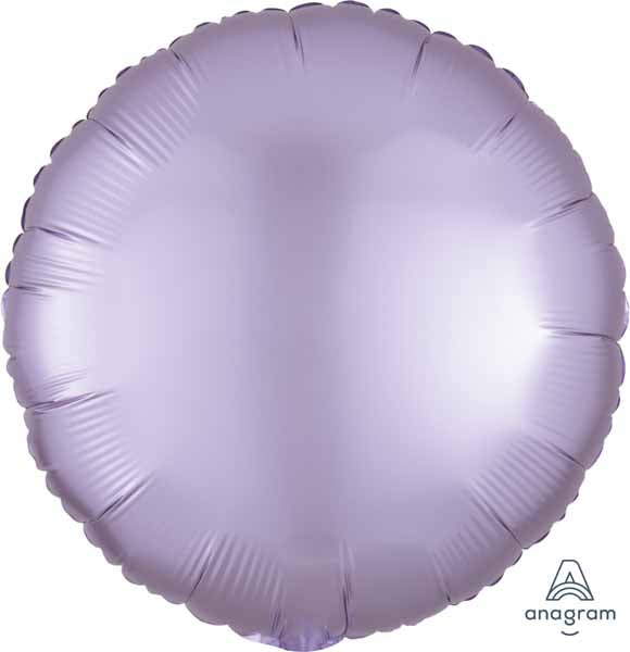 18-Inch Pastel Lilac Satin Luxe Round Foil Balloon