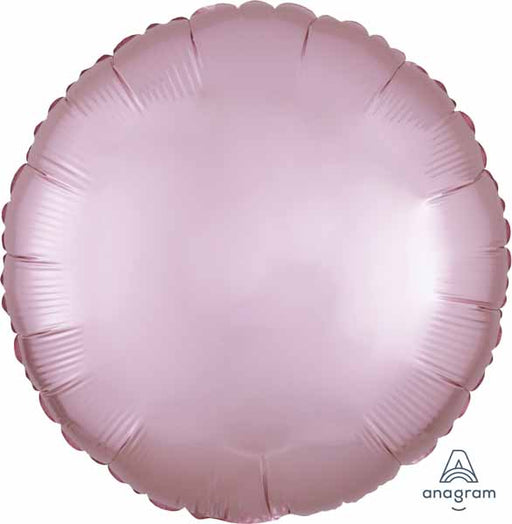 18 Inch Pastel Pink Satin Luxe Round Foil Balloon