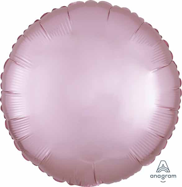 18 Inch Pastel Pink Satin Luxe Round Foil Balloon