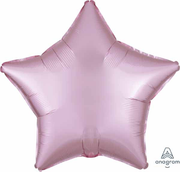 19" Pastel Pink Satin Star Foil Balloon