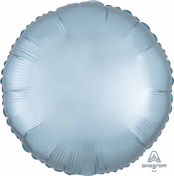 18" Pastel Blue Satin Luxe Round Foil Balloon