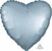 18-Inch Pastel Blue Satin Luxe Heart Foil Balloon