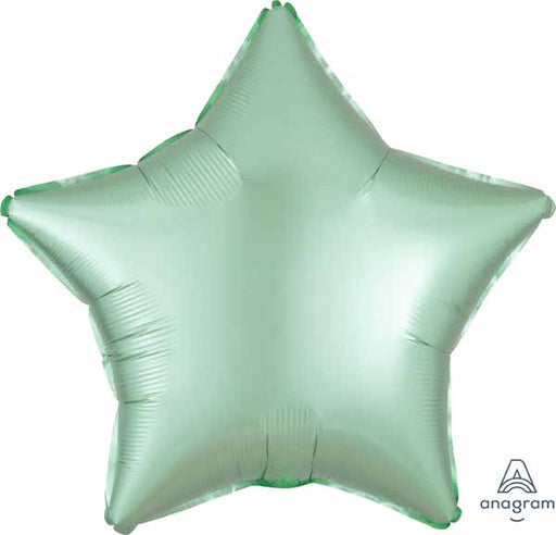 Mint Green Satin Luxe Star Foil Balloon, 19 Inch