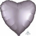 18" Greige Satin Luxe Heart Foil Balloon