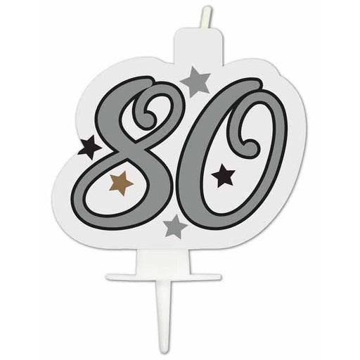 80th Birthday Milestone Candle