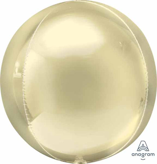 Pastel Yellow Orbz Foil Balloon, 16 Inch