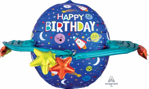 Happy Birthday Colourful Galaxy 29-Inch Foil Balloon