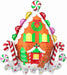 30-Inch Gingerbread House Foil Balloon