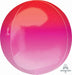 Red & Pink Ombre Orbz Foil Balloon