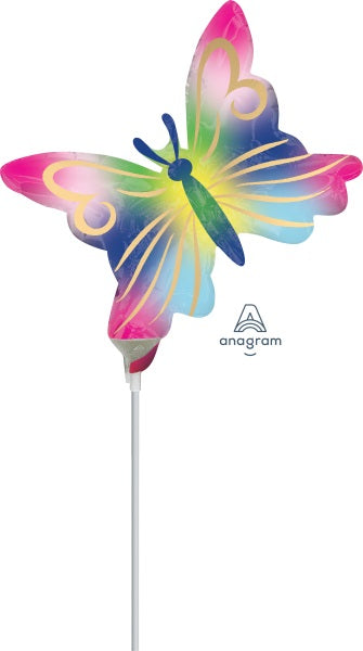 Watercolor Butterfly Mini Shape Foil Balloon