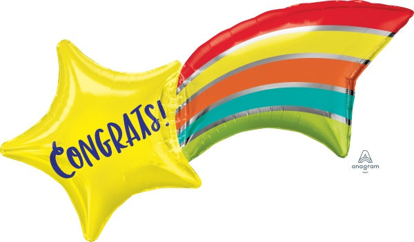 Congrats Shooting Star 27-Inch Foil Balloon