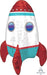 21-Inch Rocket Ship Foil Balloon