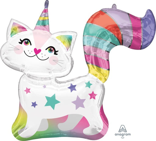 Caticorn Shaped Foil Balloon, 31 Inch