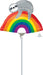 Rainbow Sloth Mini Shape Foil Balloon