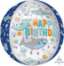 Happy Birthday Sharks Orbz XL Foil Balloon