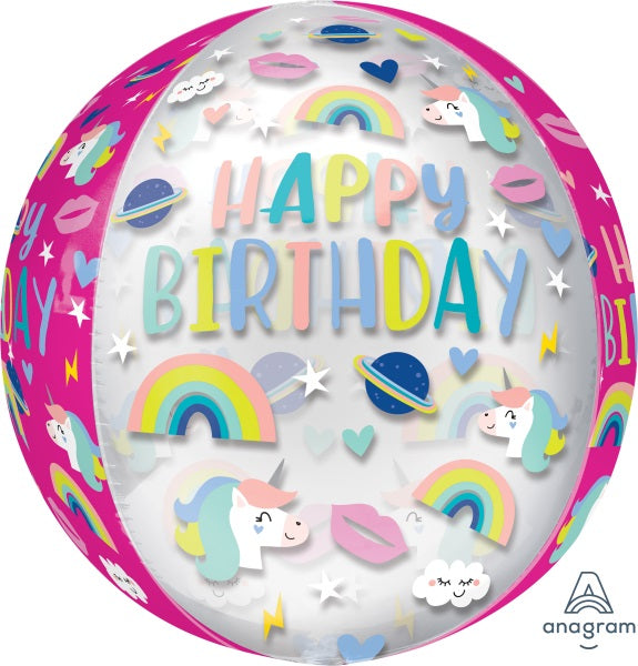Birthday Trendy Icons Orbz XL Foil Balloon