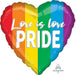 Love Is Love Pride Heart Foil Balloon, 18 Inch