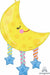 Moon and Stars 38-Inch Foil Balloon
