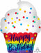 Happy Birthday Satin Cupcake 18" Foil Balloon