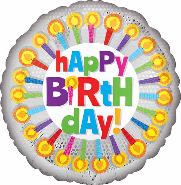 Birthday Candles 18-Inch Foil Balloon