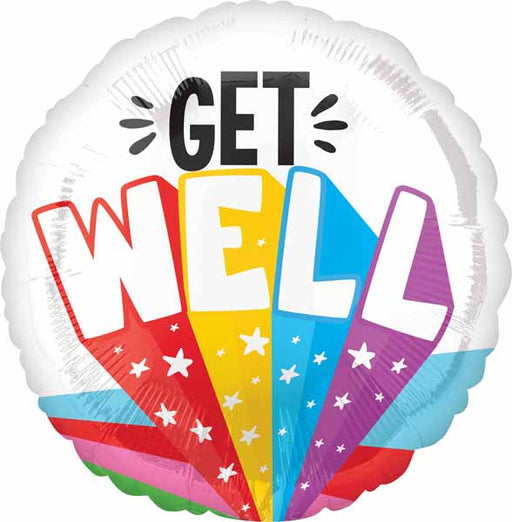 Get Well Burst Type 18-Inch Foil Balloon