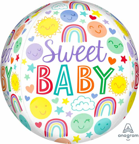 Sweet Baby Icons 16-Inch Orbz Foil Balloon