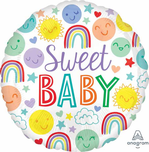 Sweet Baby Icons Jumbo Round Foil Balloon