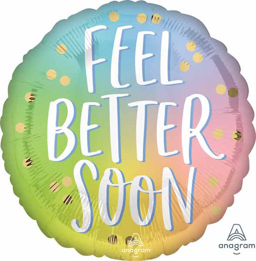 Feel Better Ombre 18" Round Foil Balloon