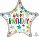 28-Inch Happy Birthday Stars & Dots Jumbo Foil Balloon