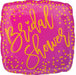Pink and Gold Bridal Shower 18-Inch Square Foil Balloon