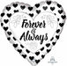 FOREVER & ALWAYS BK/ WHT 18" HRT S40 PKG