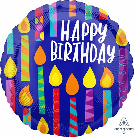 Happy Birthday Happy Candles Jumbo Round Foil Balloon