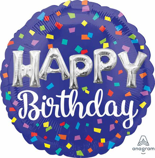 Happy Birthday Balloon Letters 18" Round Foil Balloon
