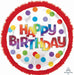 Dots of Color Birthday Doo Dad Foil Balloon