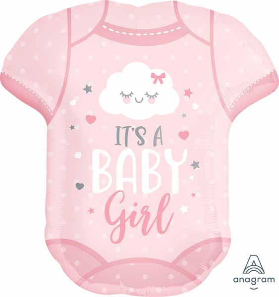 Baby Girl Onesie Foil Balloon, 24 Inch