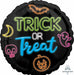 Neon Trick or Treat 18" Round Foil Halloween Balloon