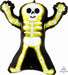 Neon Skelly Skeleton Foil Balloon, 30 Inch