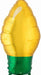 Gold Christmas Light Bulb Foil Balloon, 18 Inch